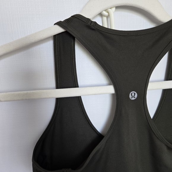 LULULEMON WOMEN'S 'COOL RACERBACK' TANK TOP OLIVE FATIGUE-GREEN (SIZE 8) - Picture 6 of 9